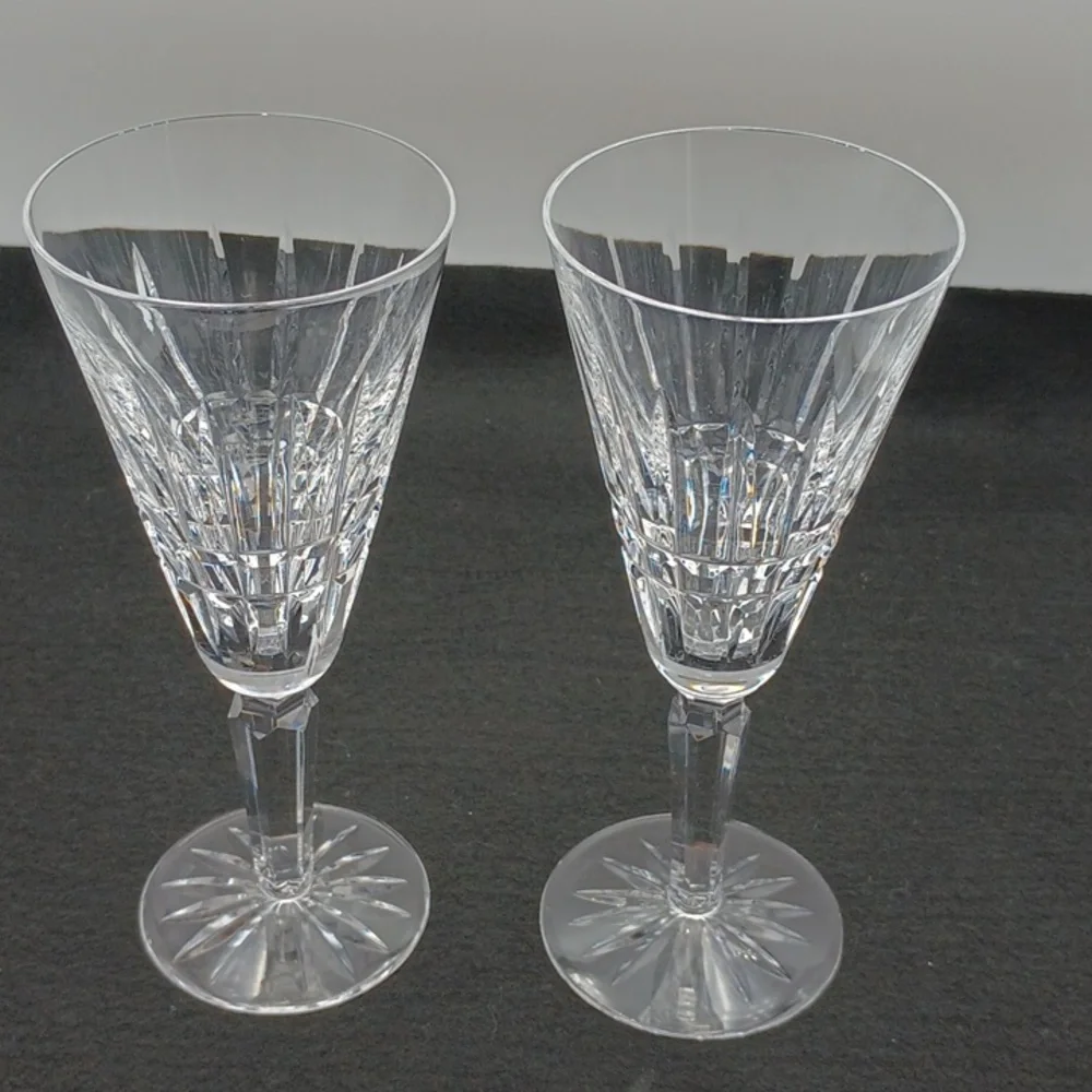 Waterford Crystal Glenmore Vintage Champagne Flutes Set of 2 No Chips Excellent